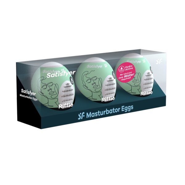 PACK DE 3 MASTURBADOR MASTURBATOR EGG RIFFLE SATISFYER - Imagen 3