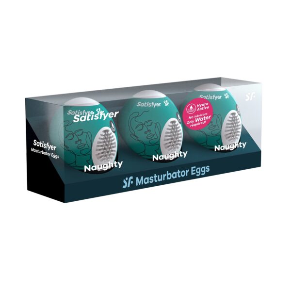 PACK DE 3 MASTURBADOR MASTURBATOR EGG NAUGHTY SATISFYER - Imagen 3