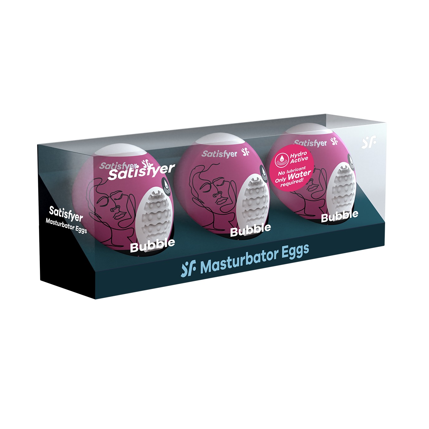 PACK DE 3 MASTURBADOR MASTURBATOR EGG BUBBLE SATISFYER - Imagen 3