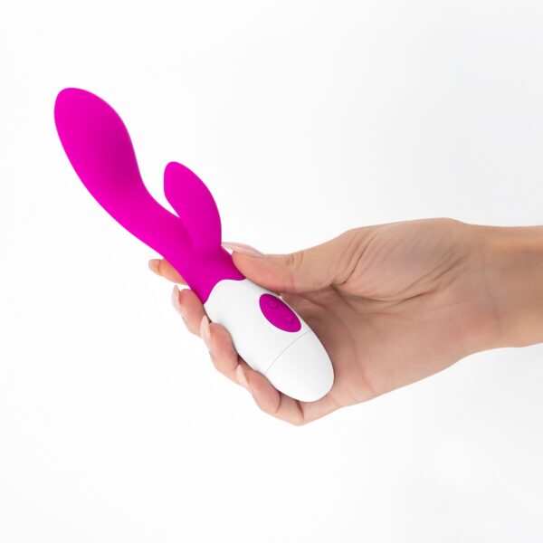 VIBRADOR CON ESTIMULADOR DE CLÍTORIS CHERIE Y LUBRICANTE DE BASE AGUA INCLUIDO CRUSHIOUS - Imagen 5