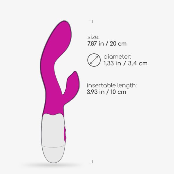 VIBRADOR CON ESTIMULADOR DE CLÍTORIS CHERIE Y LUBRICANTE DE BASE AGUA INCLUIDO CRUSHIOUS - Imagen 8