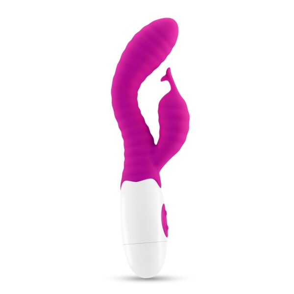 VIBRADOR CON ESTIMULADOR DE CLÍTORIS GUMMIE MORADO Y LUBRICANTE DE BASE AGUA INCLUIDO CRUSHIOUS - Imagen 6