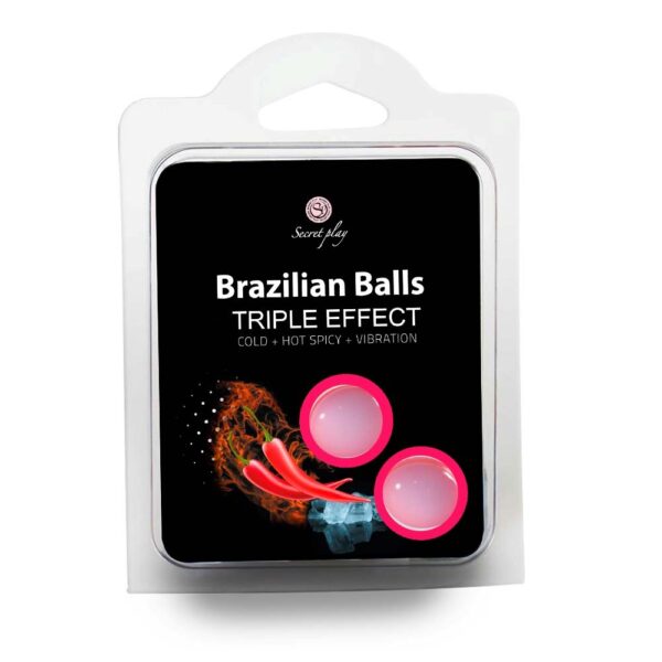 BOLAS LUBRICANTES BRAZILIAN BALLS EFECTO TRIPLO 2 X 4GR - Imagen 3