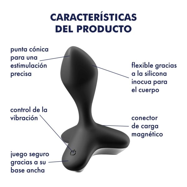 VIBRADOR ANAL GAME CHANGER SATISFYER NEGRO - Imagen 8