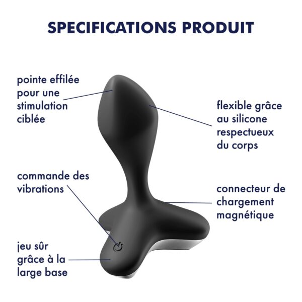 VIBRADOR ANAL GAME CHANGER SATISFYER NEGRO - Imagen 11