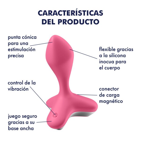 VIBRADOR ANAL GAME CHANGER SATISFYER ROSA - Imagen 8