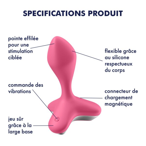 VIBRADOR ANAL GAME CHANGER SATISFYER ROSA - Imagen 11