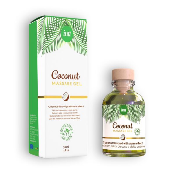 GEL DE MASAJE VEGANO CON SABOR A COCO INTT 30ML