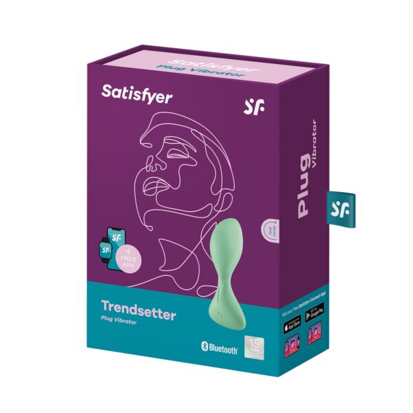 VIBRADOR ANAL TRENDSETTER CON APP SATISFYER VERDE - Imagen 7