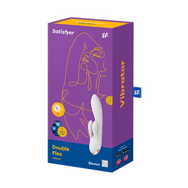 VIBRADOR DOUBLE FLEX CON APP SATISFYER BLANCO - Imagen 6