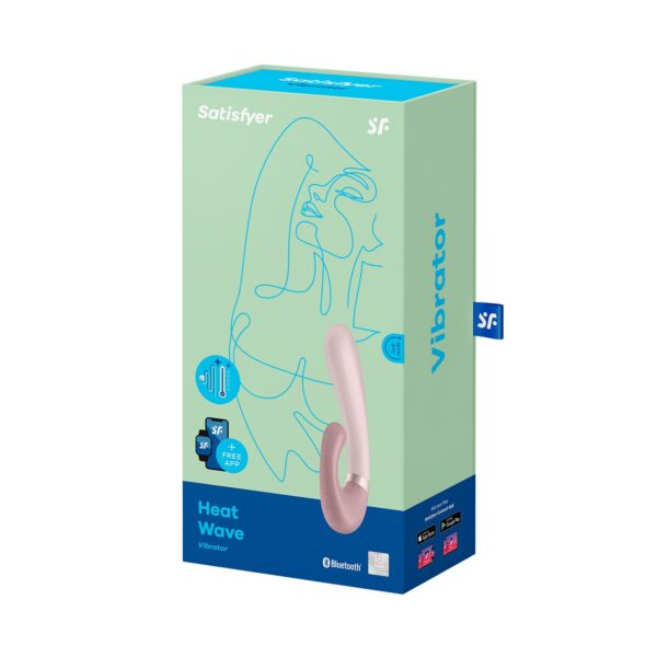 VIBRADOR HEAT WAVE CON APP SATISFYER ROSA - Imagen 7