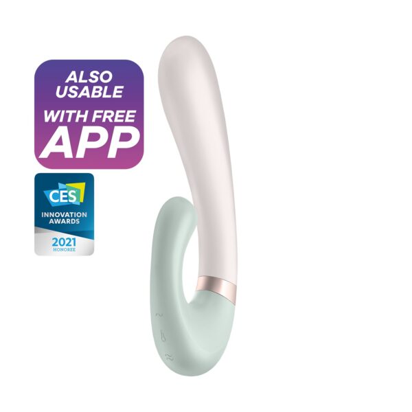 VIBRADOR HEAT WAVE CON APP SATISFYER VERDE - Imagen 8