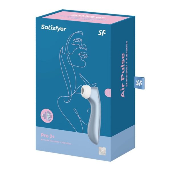 ESTIMULADOR DE CLITORIS PRO 2 VIBRATION SATISFYER AZUL - Imagen 9