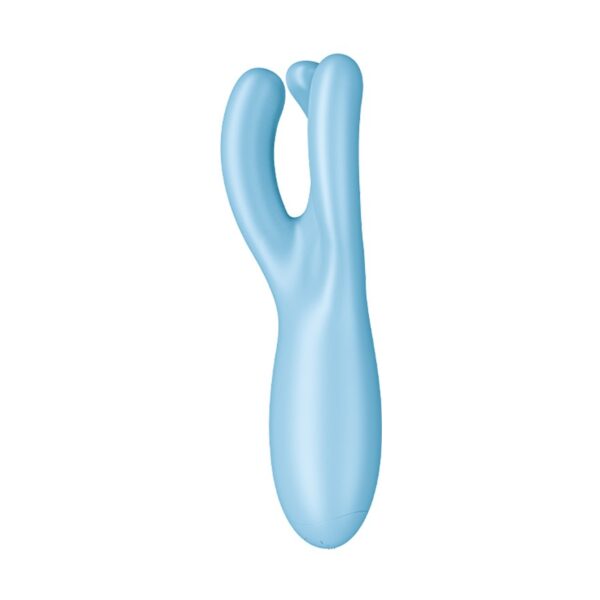 VIBRADOR THREESOME 4 CON APP SATISFYER AZUL