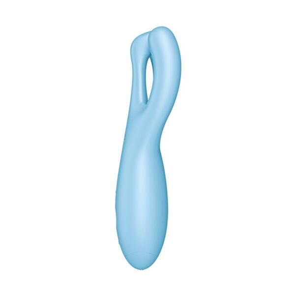 VIBRADOR THREESOME 4 CON APP SATISFYER AZUL - Imagen 3