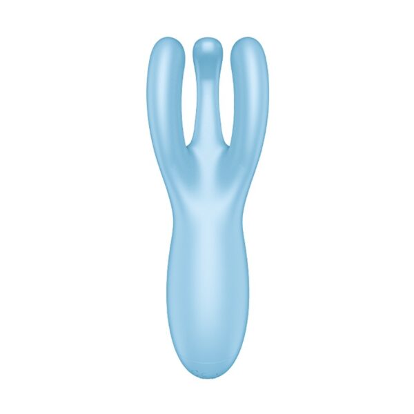 VIBRADOR THREESOME 4 CON APP SATISFYER AZUL - Imagen 5