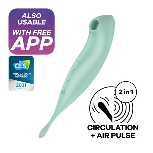 VIBRADOR TWIRLING PRO SATISFYER CON APLICACIÓN CONNECT MENTA - Imagen 8