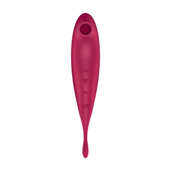 VIBRADOR TWIRLING PRO SATISFYER CON APLICACIÓN CONNECT ROJO - Imagen 3