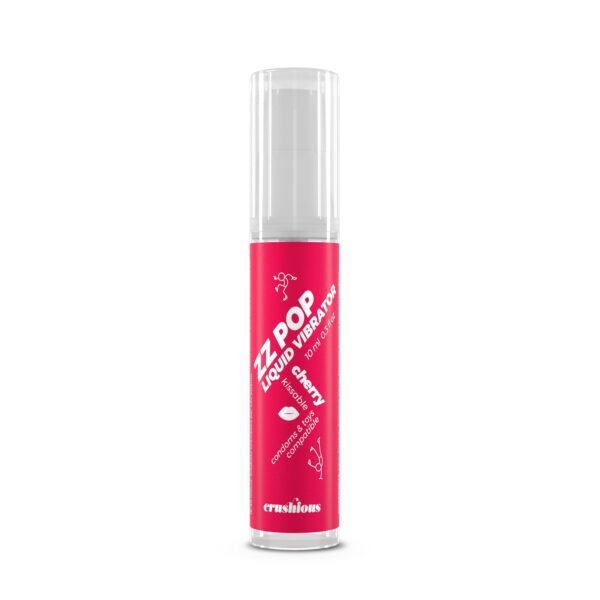 VIBRADOR LIQUIDO ZZ POP AROMA CEREZA 10ML CRUSHIOUS - Imagen 3