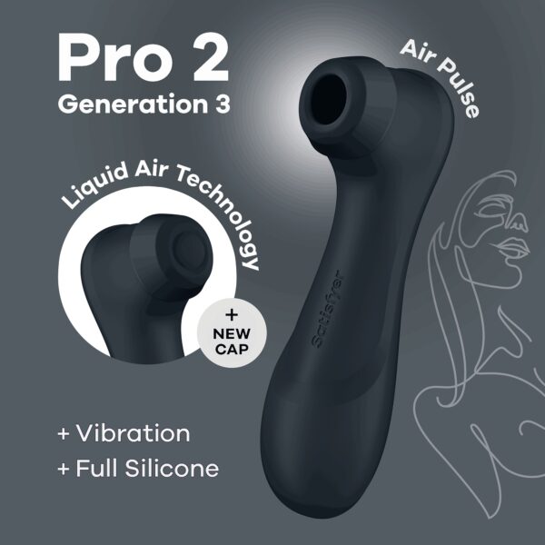 ESTIMULADOR PRO 2 GEN 3 SATISFYER NEGRO - Imagen 7