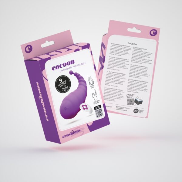 COCOON HUEVO VIBRADOR RECARGABLE CON MANDO A DISTANCIA INALÁMBRICO CRUSHIOUS MORADO - Imagen 9