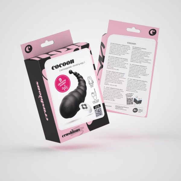 COCOON HUEVO VIBRADOR RECARGABLE CON MANDO A DISTANCIA INALÁMBRICO CRUSHIOUS NEGRO - Imagen 9