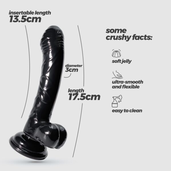 HUDINI DILDO ANAL JELLY NEGRO CRUSHIOUS - Imagen 8