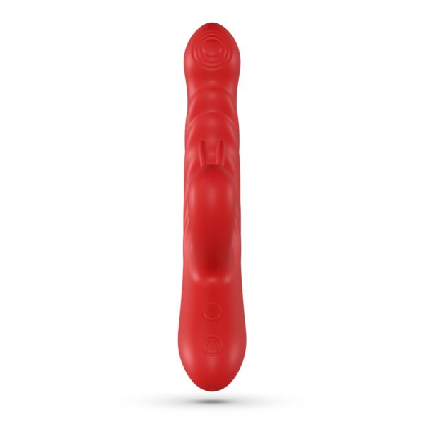 LAPIN VIBRADOR CONEJO RECARGABLE CON EMPUJE ROJO CRUSHIOUS - Imagen 4