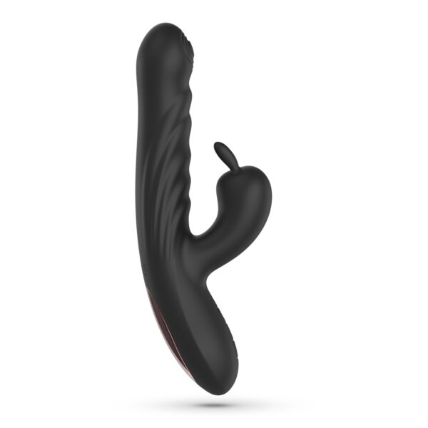 LAPIN VIBRADOR CONEJO RECARGABLE CON EMPUJE NEGRO CRUSHIOUS - Imagen 4