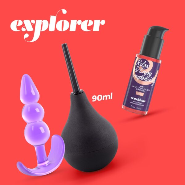 EXPLORER DUCHA ANAL 90ML CON LUBRICANTE ANAL 50ML Y PLUG ANAL THE PLUNGER CRUSHIOUS - Imagen 10