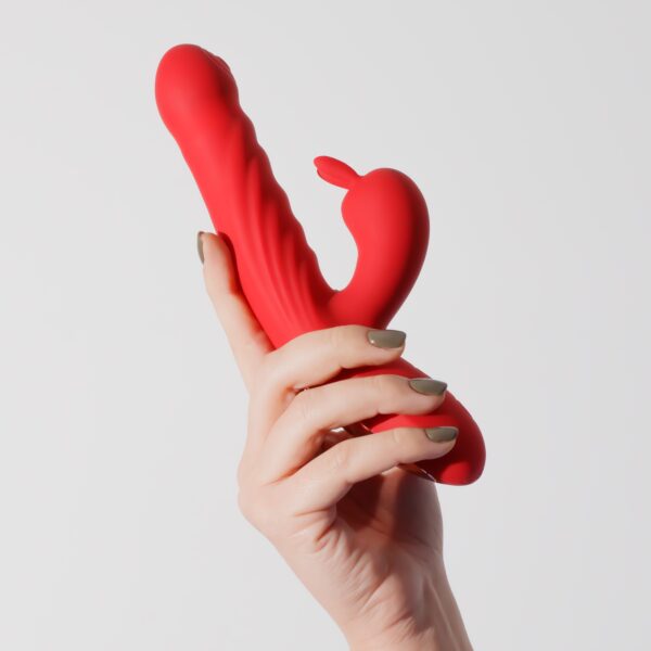 LAPIN VIBRADOR CONEJO RECARGABLE CON EMPUJE ROJO CRUSHIOUS - Imagen 10