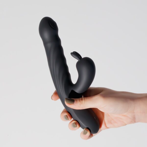 LAPIN VIBRADOR CONEJO RECARGABLE CON EMPUJE NEGRO CRUSHIOUS - Imagen 10