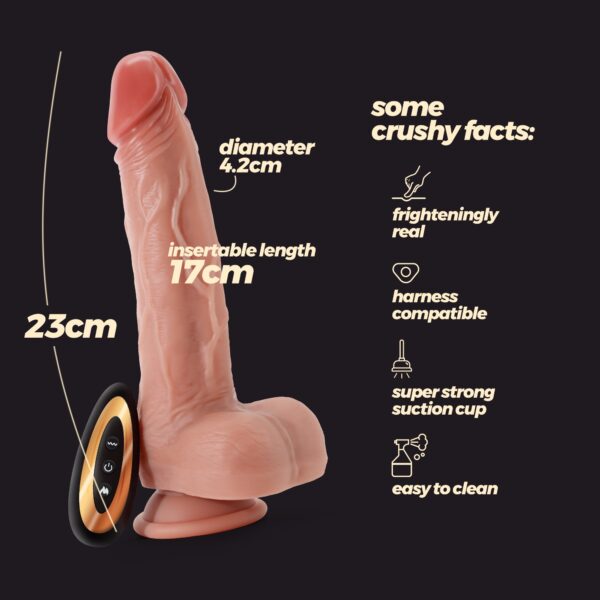 VIBRADOR DE SILICONA LIQUIDA INVIKTUS VIBE 9 CRUSHIOUS PIEL - Imagen 8