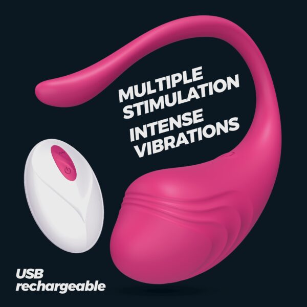 HUEVO VIBRADOR RECARGABLE CON MANDO A DISTANCIA TAMAGO CRUSHIOUS ROSA - Imagen 11