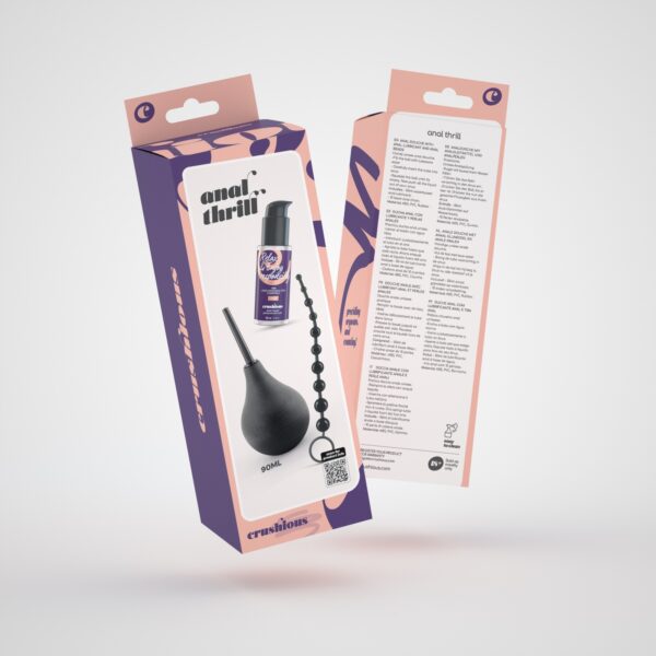 ANAL THRILL DUCHA ANAL 90ML CON LUBRICANTE ANAL 50ML Y CADENA ANAL DE 10 PERLAS CRUSHIOUS - Imagen 9