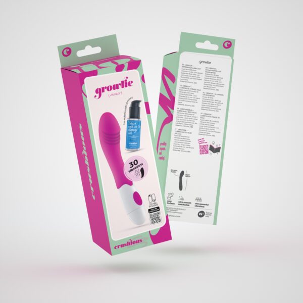 VIBRADOR GROWLIE COM LUBRICANTE DE BASE AGUA INCLUIDO CRUSHIOUS - Imagen 11