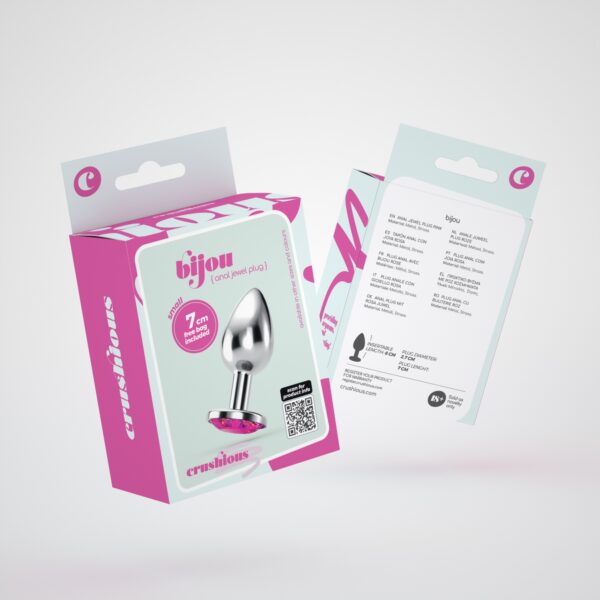 PLUG ANAL JOYA BIJOU ROSA PEQUEÑO CRUSHIOUS CON BOLSA ATERCIOPELADA GRATIS - Imagen 7