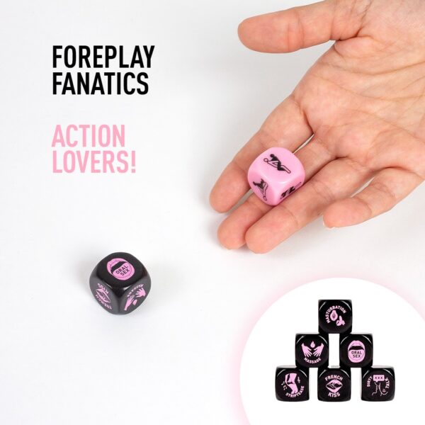JUEGO 2 DADOS FOREPLAY FANATICS! DICE LOVERS! SECRET PLAY - Imagen 5