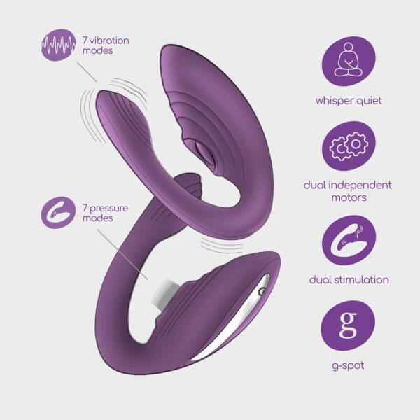 VIBRADOR RECARGABLE CON MANDO PLEASURISER Y REGALO DE LUBRICANTE A BASE DE AGUA CRUSHIOUS - Imagen 4