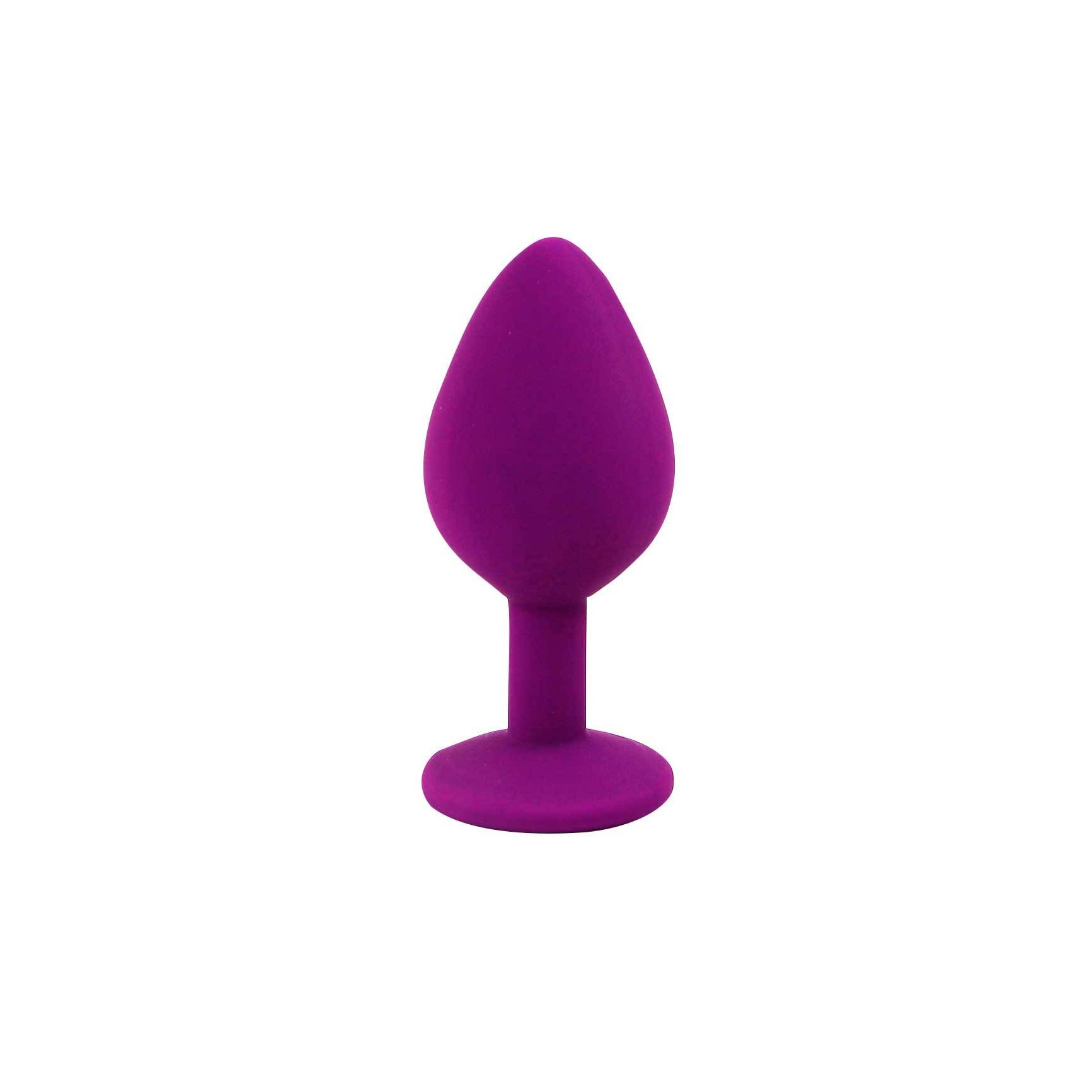 PLUG ANAL DE SILICONA CON JOYA MORADO CANDY LUST - Imagen 3