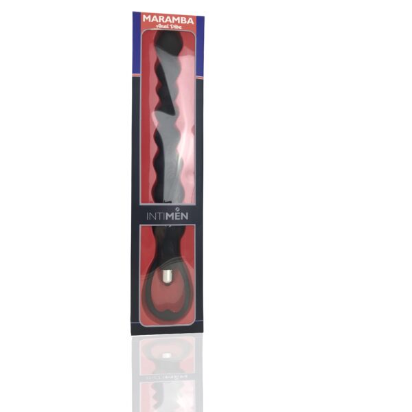 TIRA DE PERLAS ANALES CON VIBRACIÓN MARAMBA NEGRO INTIMEN - Imagen 4