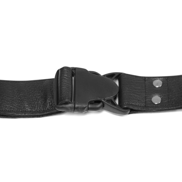 ARNÉS ARTESANAL DE CUERO NEGRO 3 CM/ L LULÚ LAFEM - Imagen 3