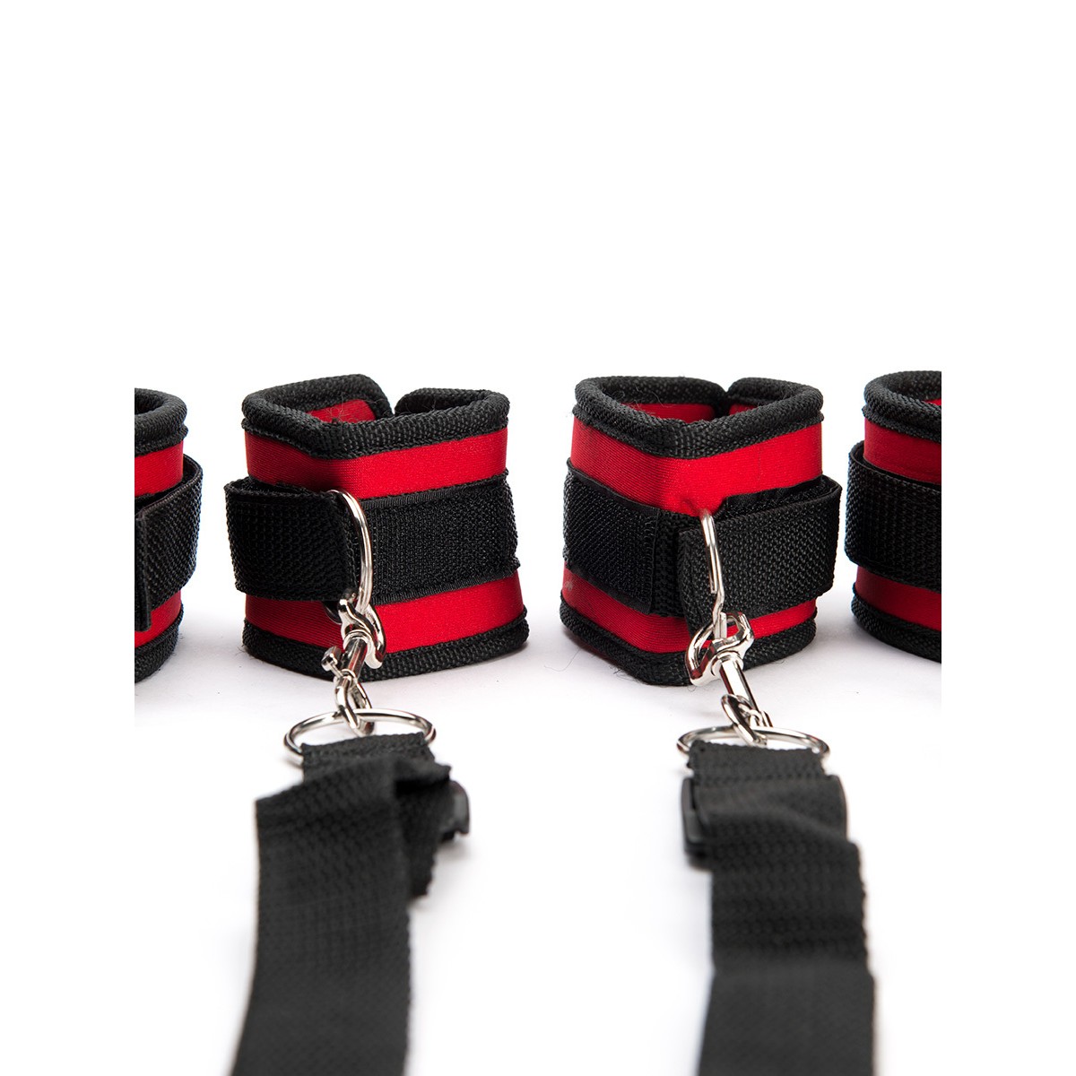 CONJUNTO DE RESTRICCIONES PARA CAMA ARGUS FETISH NEGRO E ROJO ARGUS TOYS - Imagen 5