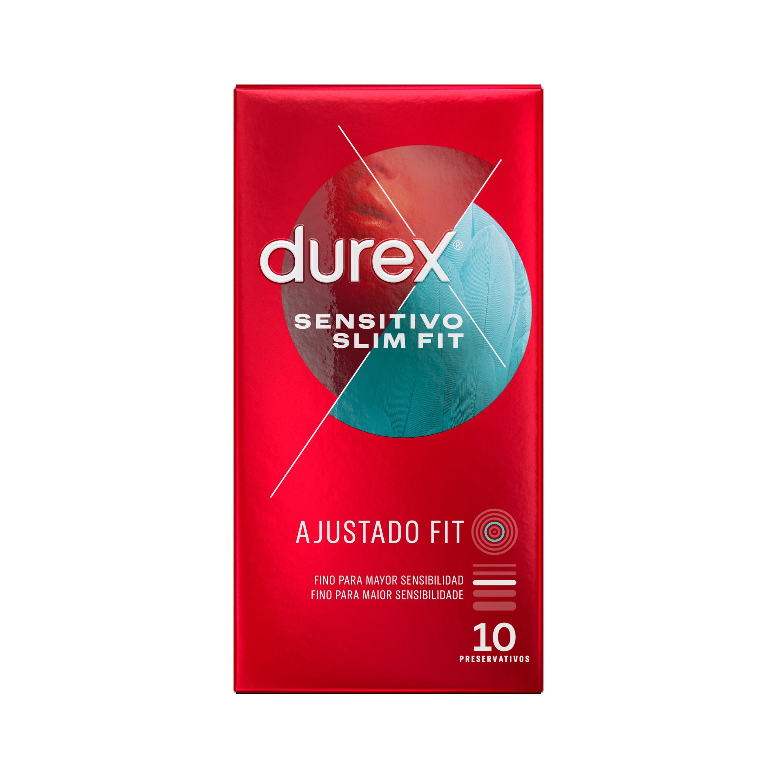 PAQUETE DE 10 PRESERVATIVOS SENSITIVO SLIM FIT DUREX - Imagen 4