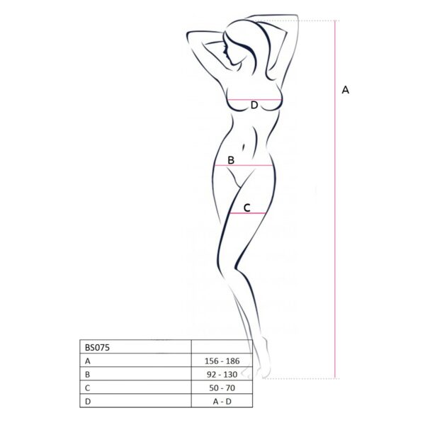 CATSUIT BS075 NEGRO EROTIC LINE PASSION - Imagen 4
