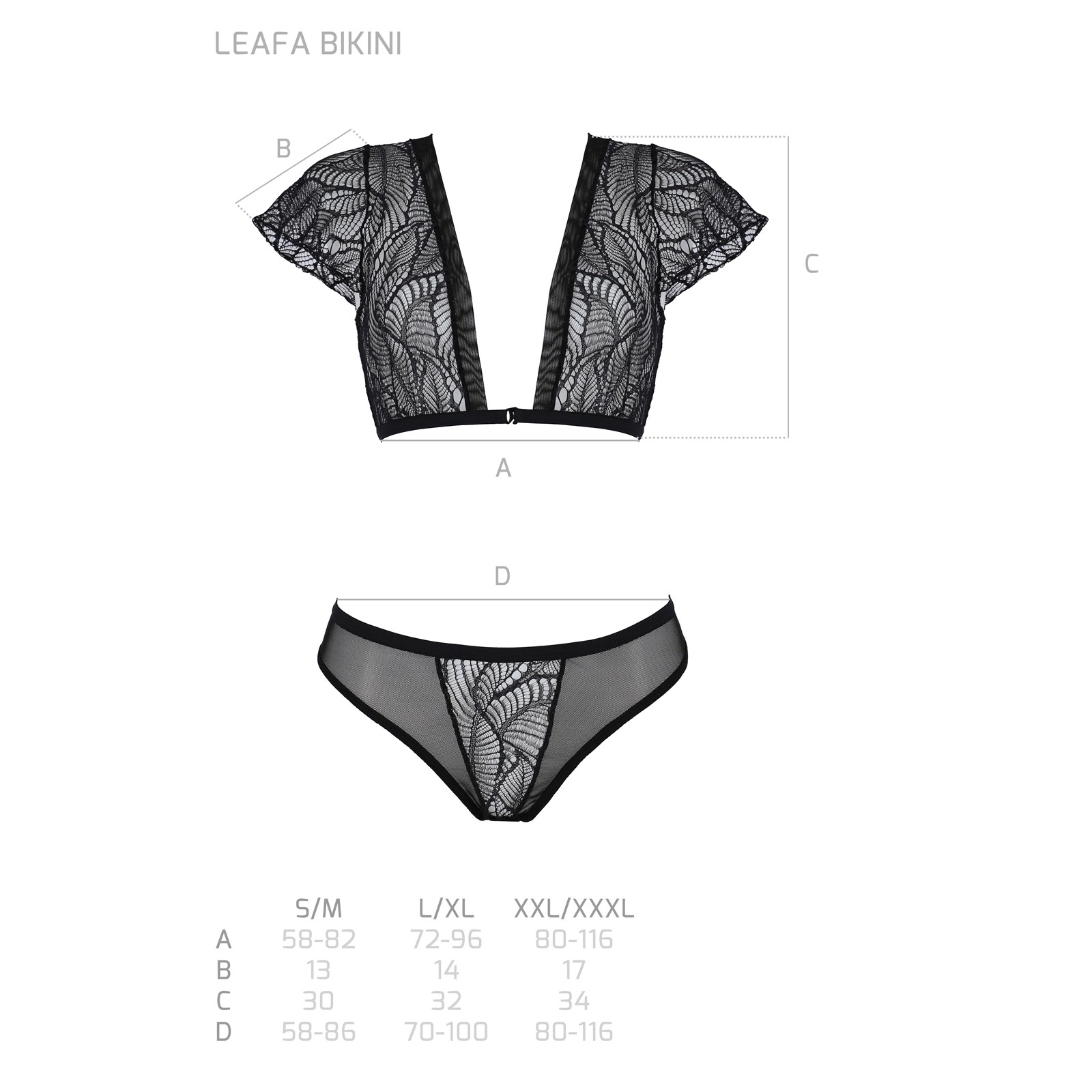 CONJUNTO DE 2 PIEZAS LEAFA BIKINI NEGRO ECO COLLECTION PASSION - Imagen 5