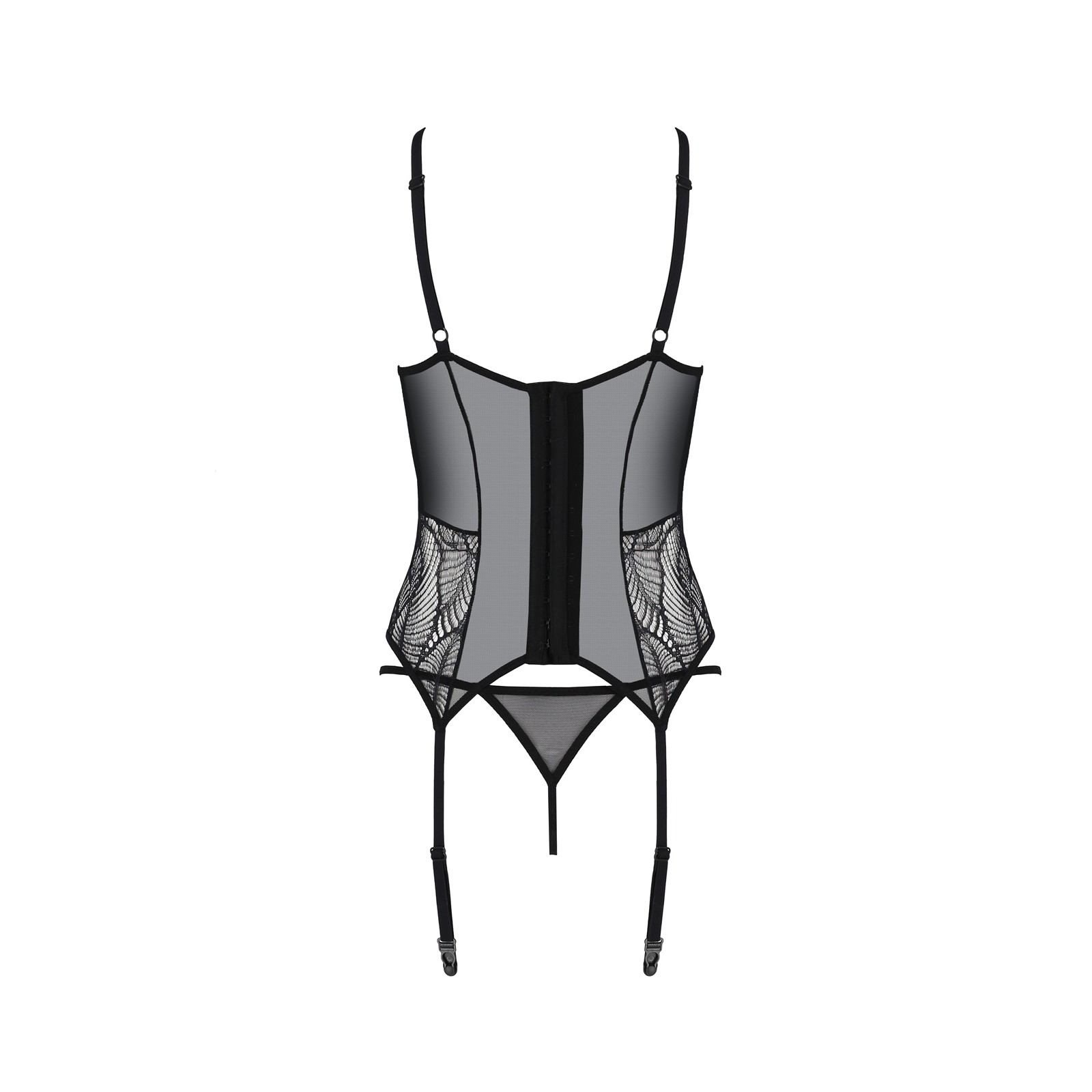 CORSÉ Y TANGA LEAFA NEGRO ECO COLLECTION PASSION - Imagen 4