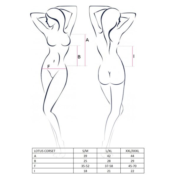 CORSÉ Y TANGA LOTUS NEGRO PASSION - Imagen 4