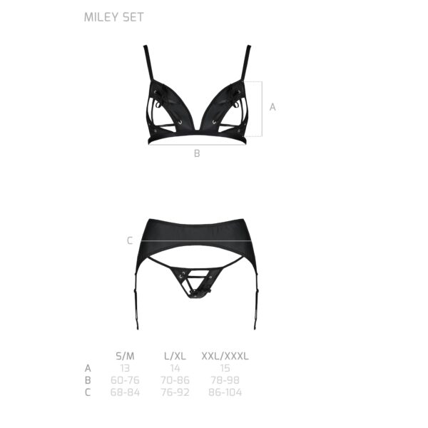 CONJUNTO DE 3 PIEZAS MILEY NEGRO PASSION - Imagen 6