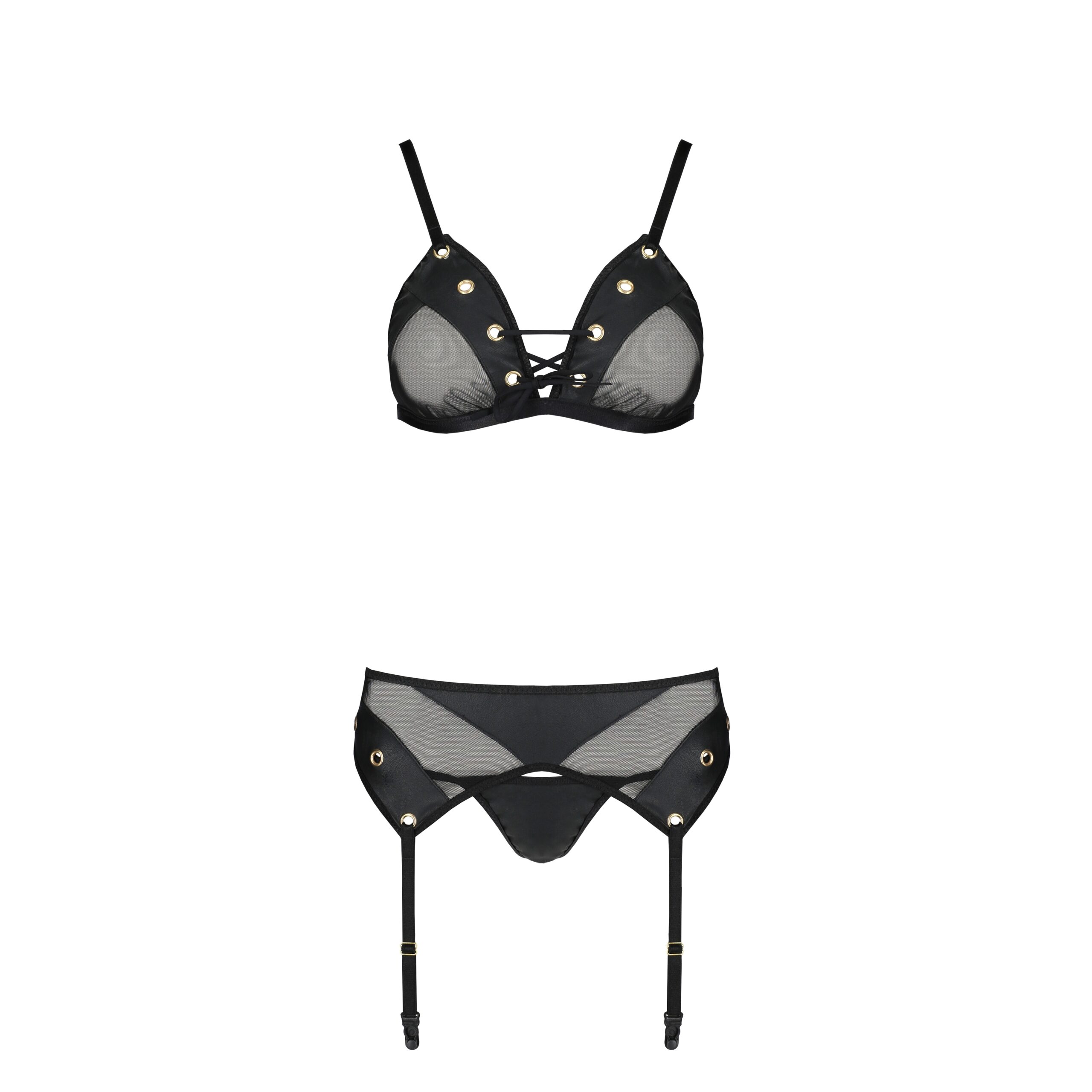 CONJUNTO DE 3 PIEZAS NESSY NEGRO PASSION - Imagen 4